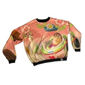 Disney Toy Story Pre Loved Pullover Sweatshirt Buzz Lightyear & Woody Med